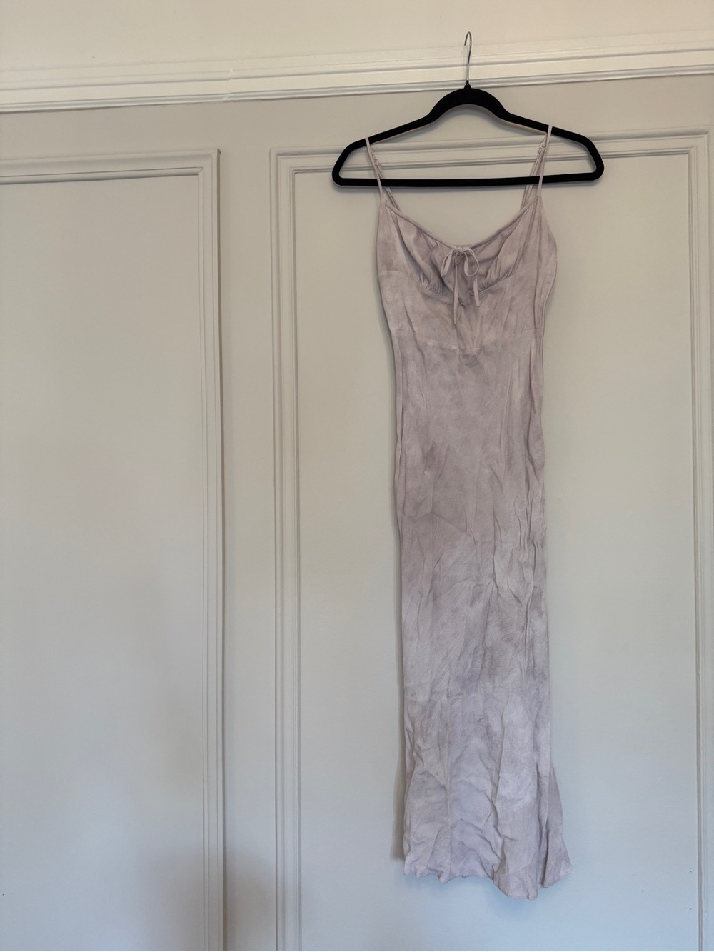 Wilfred Light Lavender Slip Maxi Dress with Tie Front